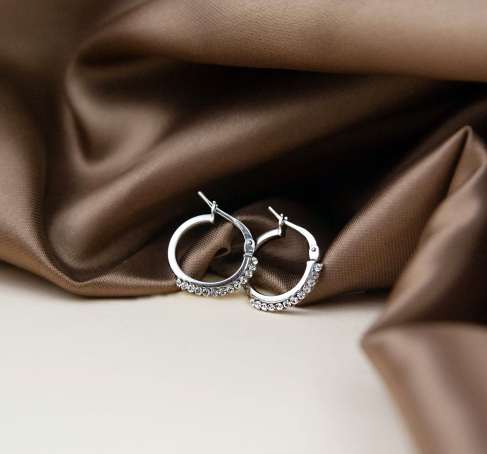 DelPia, Pendientes 2begold Oro 18 Quilates Plata Sterling 925 Dea Senia con Cristales (Rosa DelPia, Pendientes 2begold Oro 18 Quilates Plata Sterling 925 Dea Senia con Cristales (Rosa