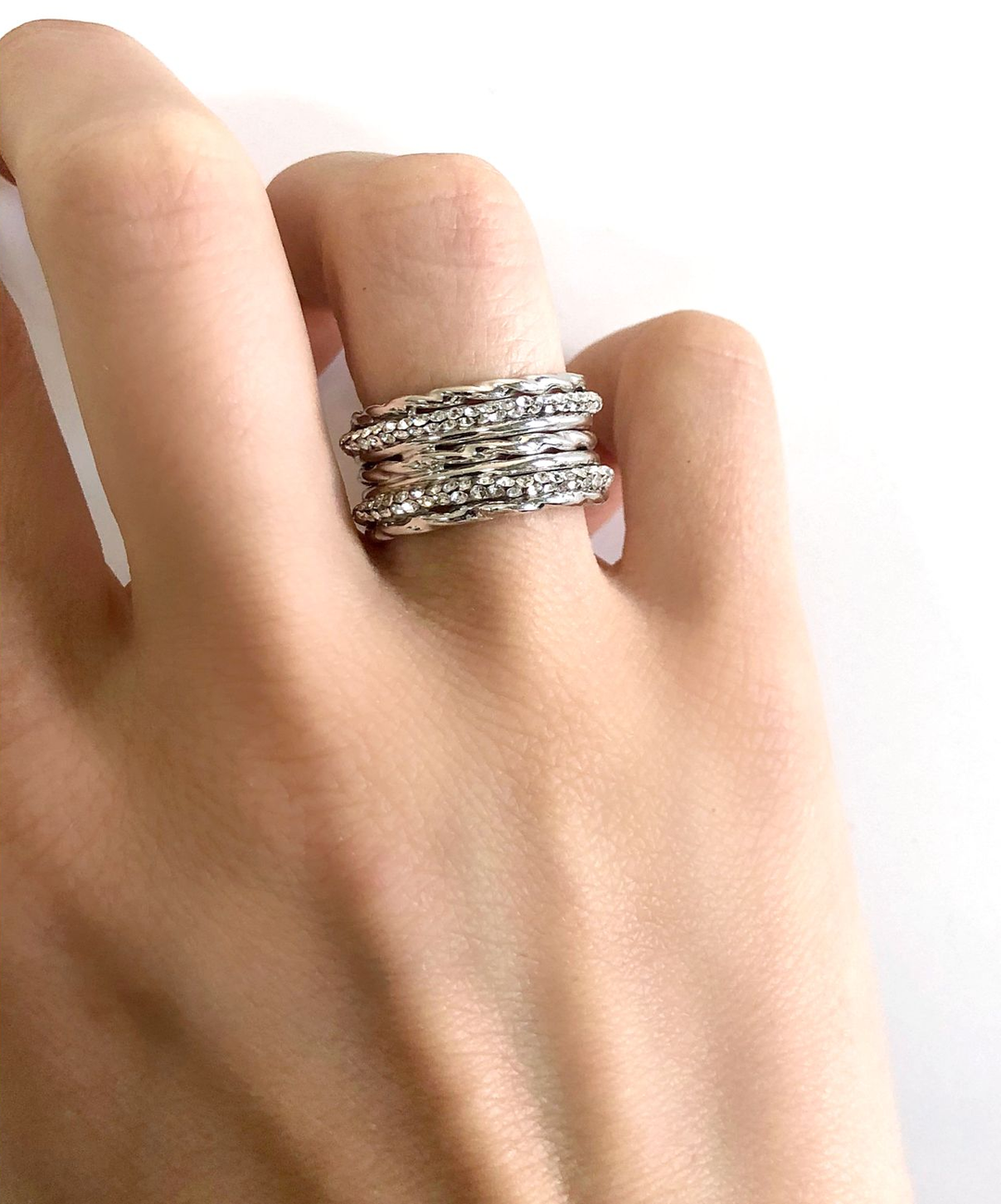 Swarovski anelli oro bianco online