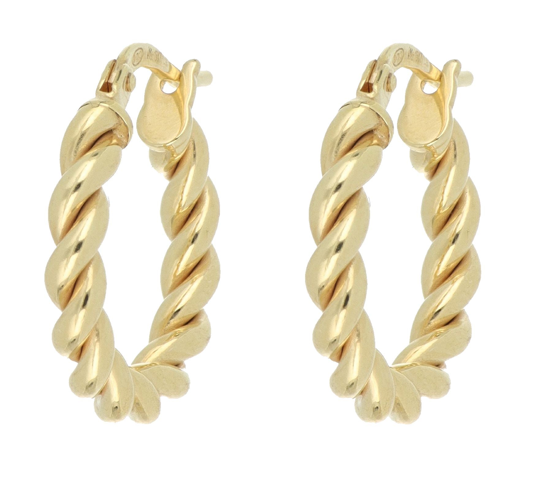 Orecchini A Piuma In Oro Giallo 9K (375‰) – Made In Italy – Simbolo Di Libertà E Leggerezza, 26mm